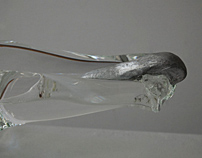 WSPÓŁ, szkło, aluminium - 2016r, 100cm x 7cm